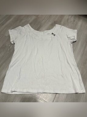 Raffaella White around Neck Short Sleeve Top Sz XL